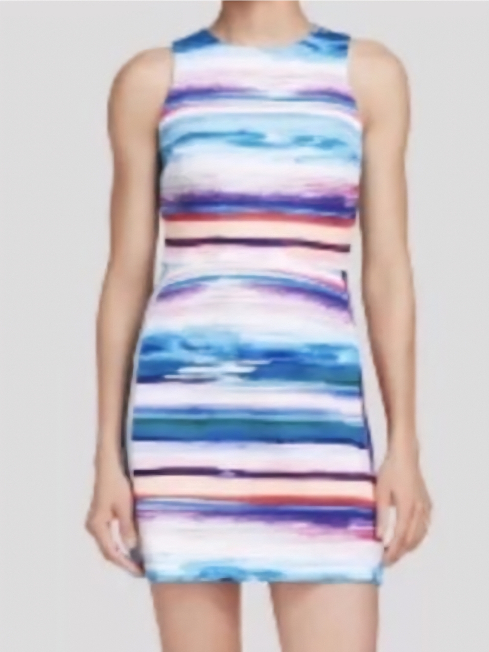 Amanda Uprichard Multicolor Striped Sleeveless Mini Dress Size Medium